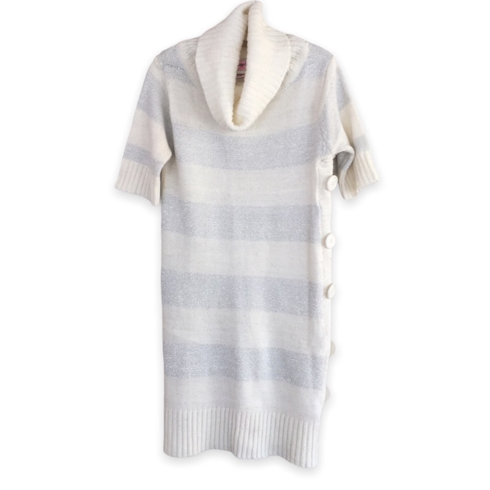 PINK ANGEL Ivory & Silver Sweater Dress (10/12)